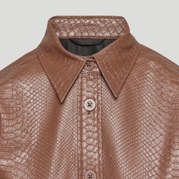 Babaton Pelli Shirt Jacket (Vegan Leather) - Picture 4 of 13